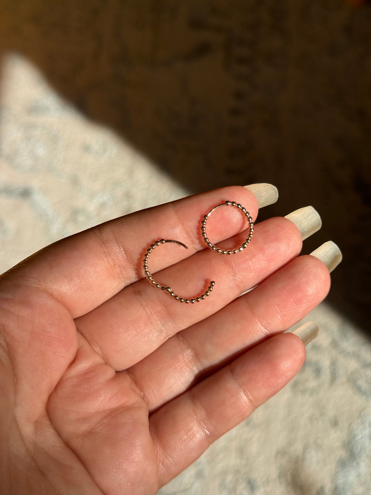 Beaded Hoops