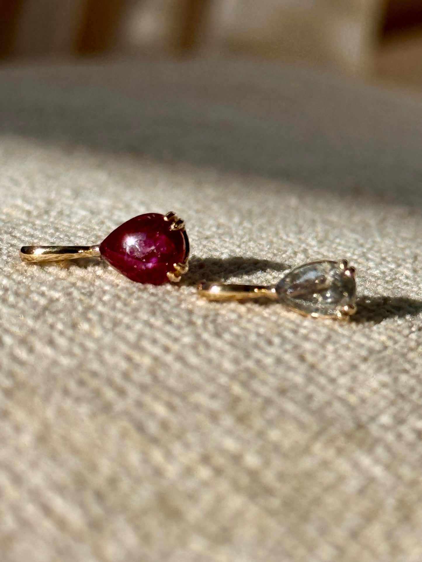 Pear Ruby Pendant
