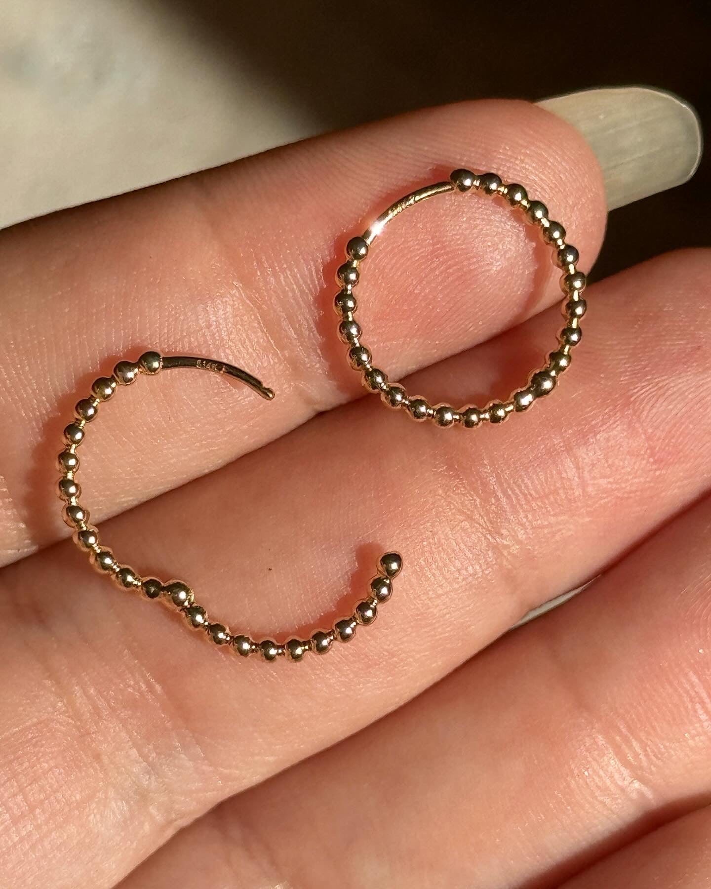 Beaded Hoops