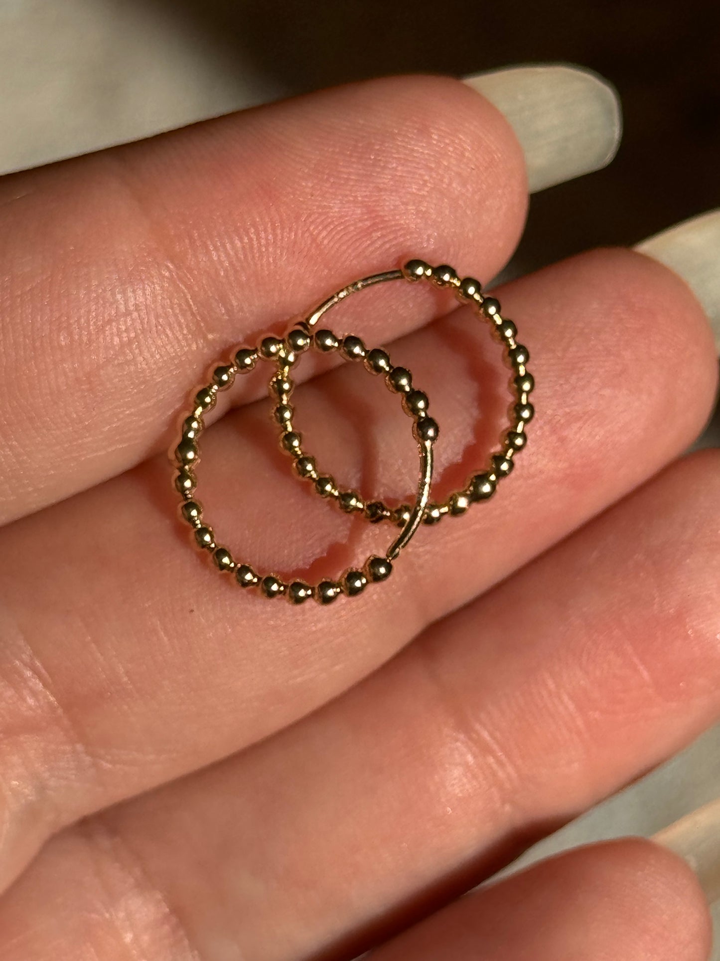 Beaded Hoops