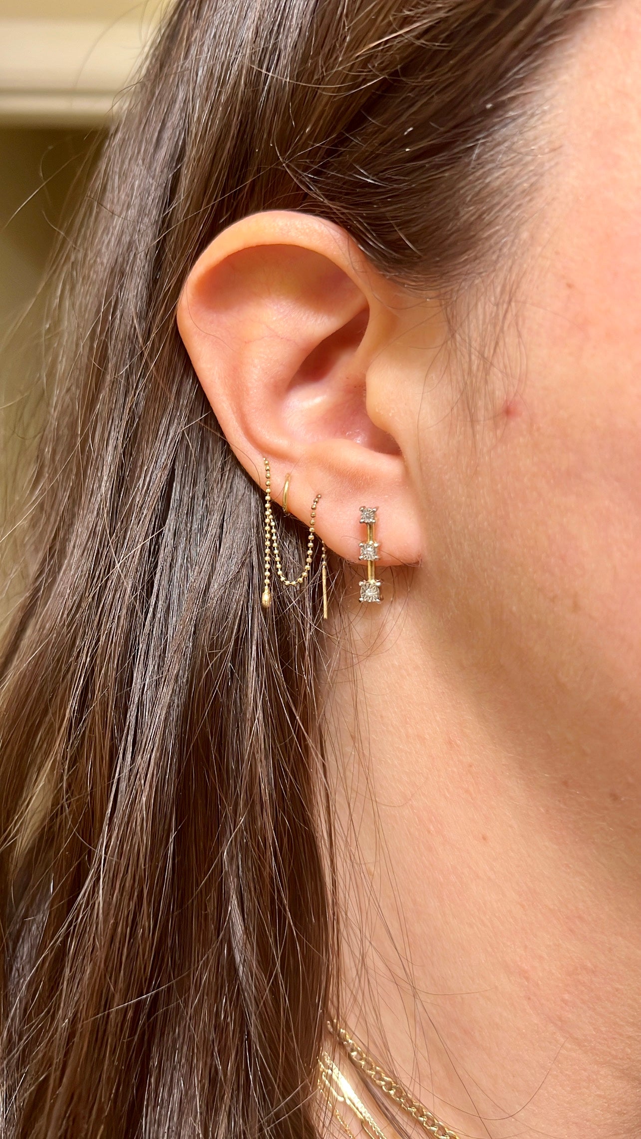 Diamond Line Earrings