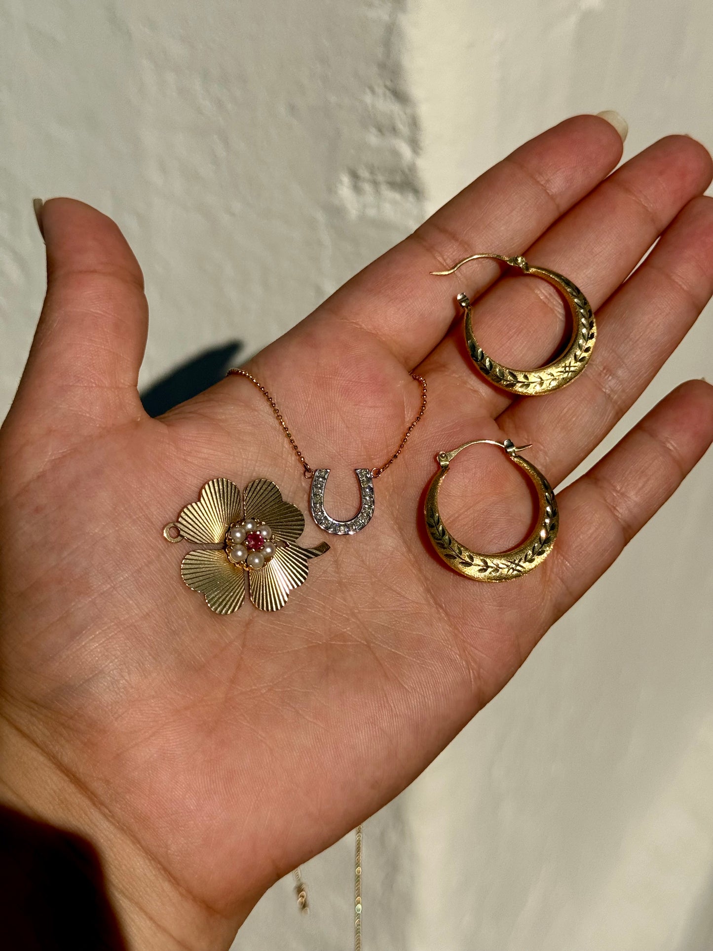 A pair of Engraved Hoops