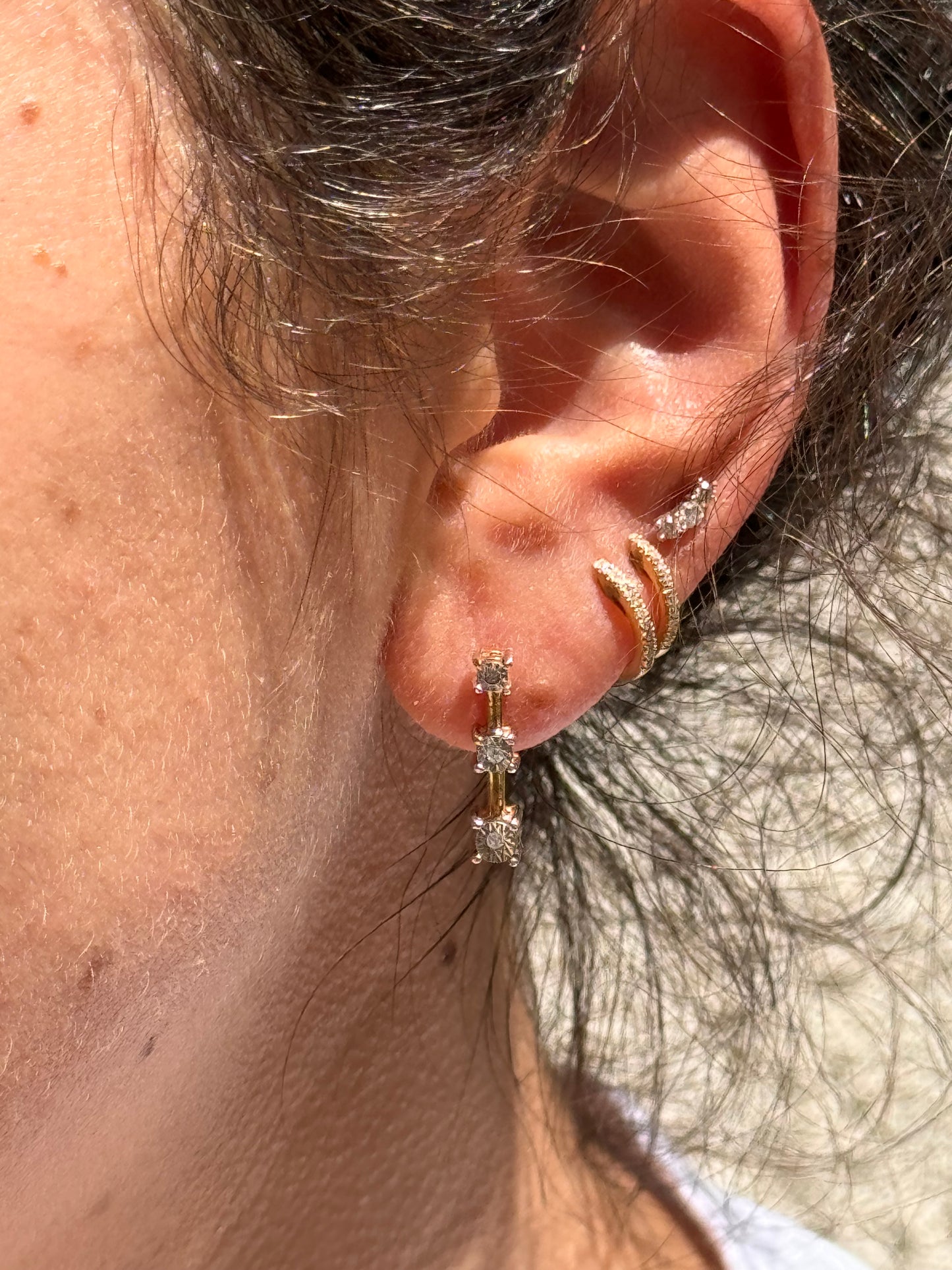 Diamond Line Earrings
