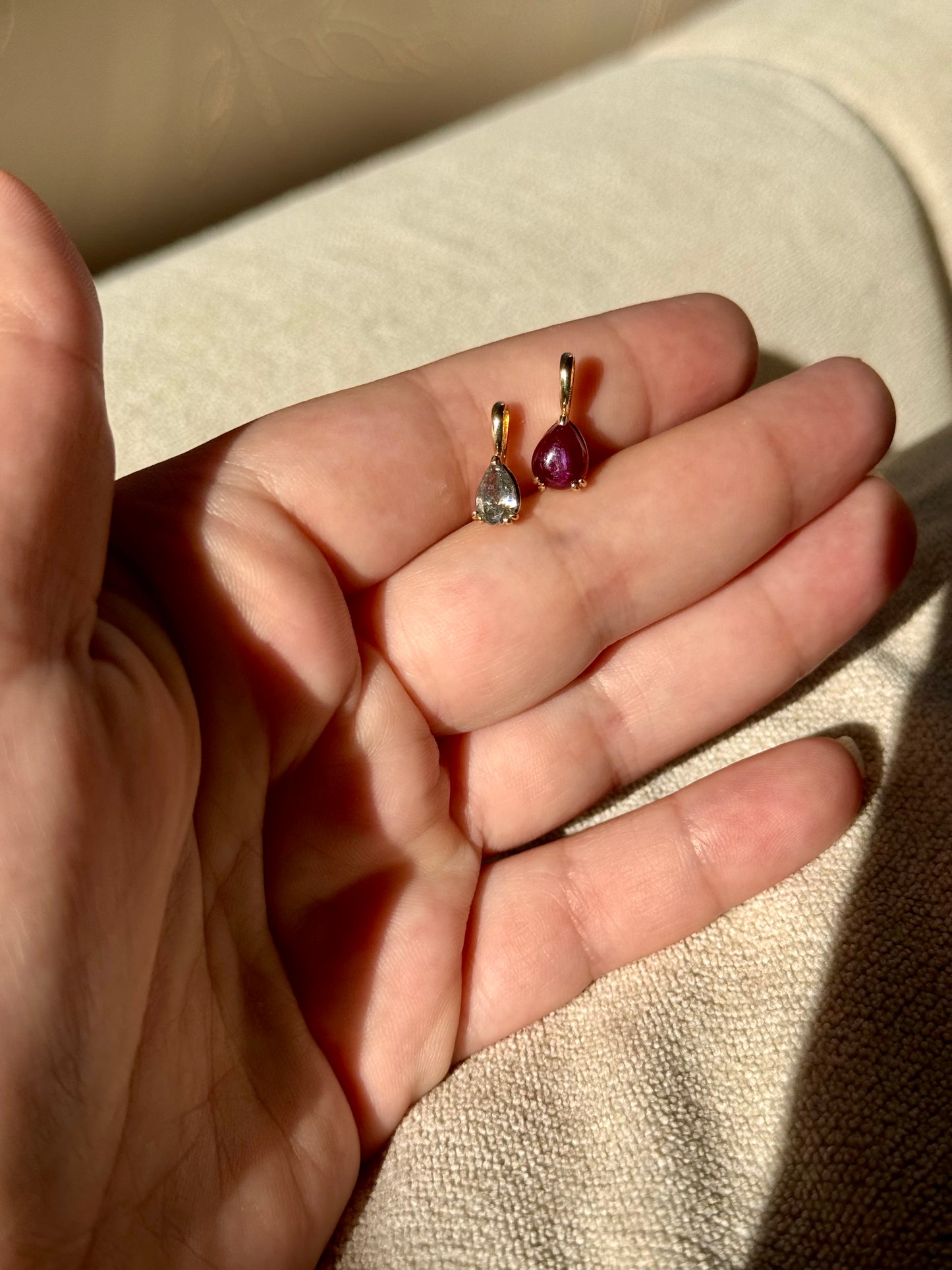 Pear Ruby Pendant