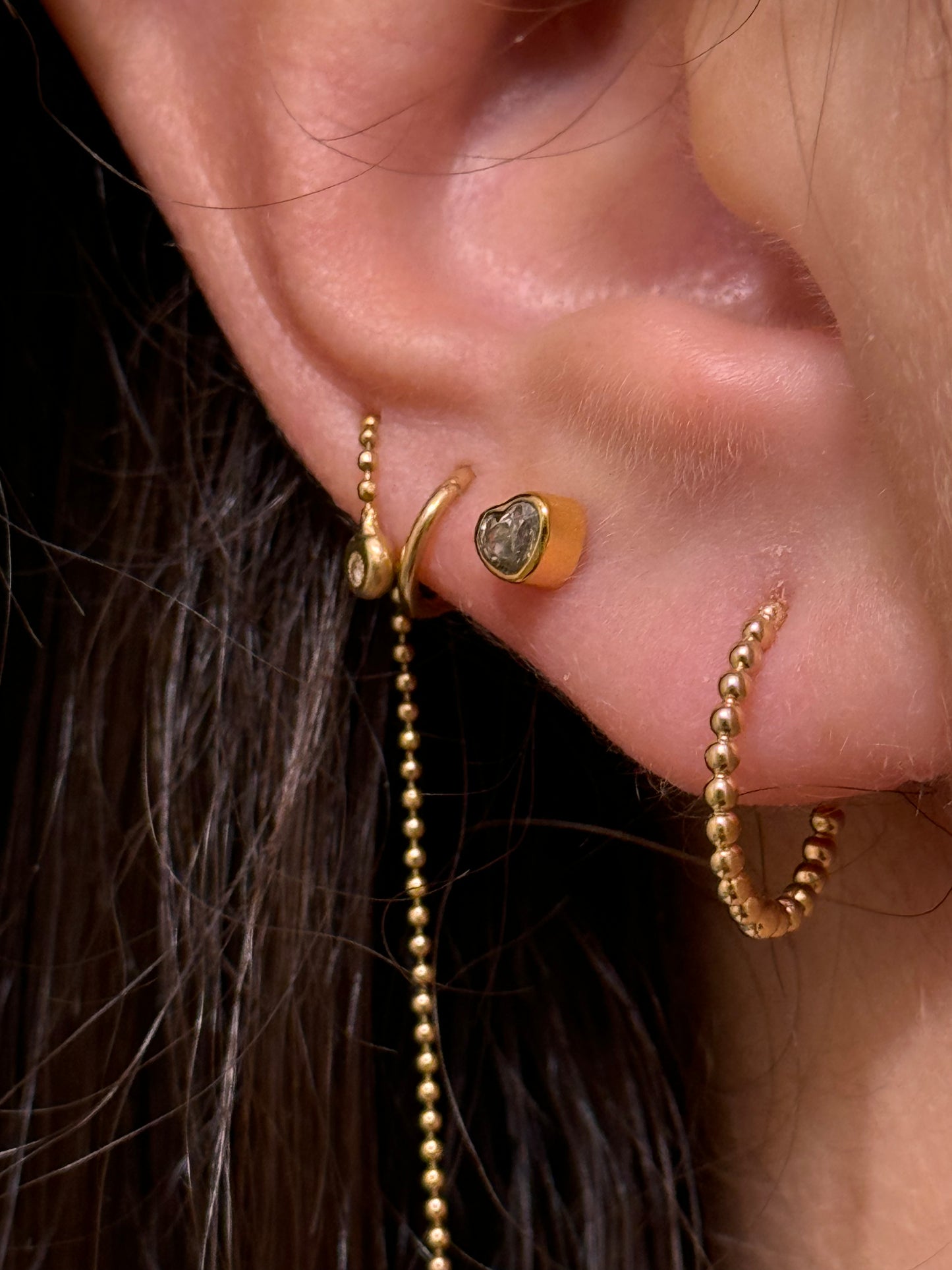 Beaded Hoops