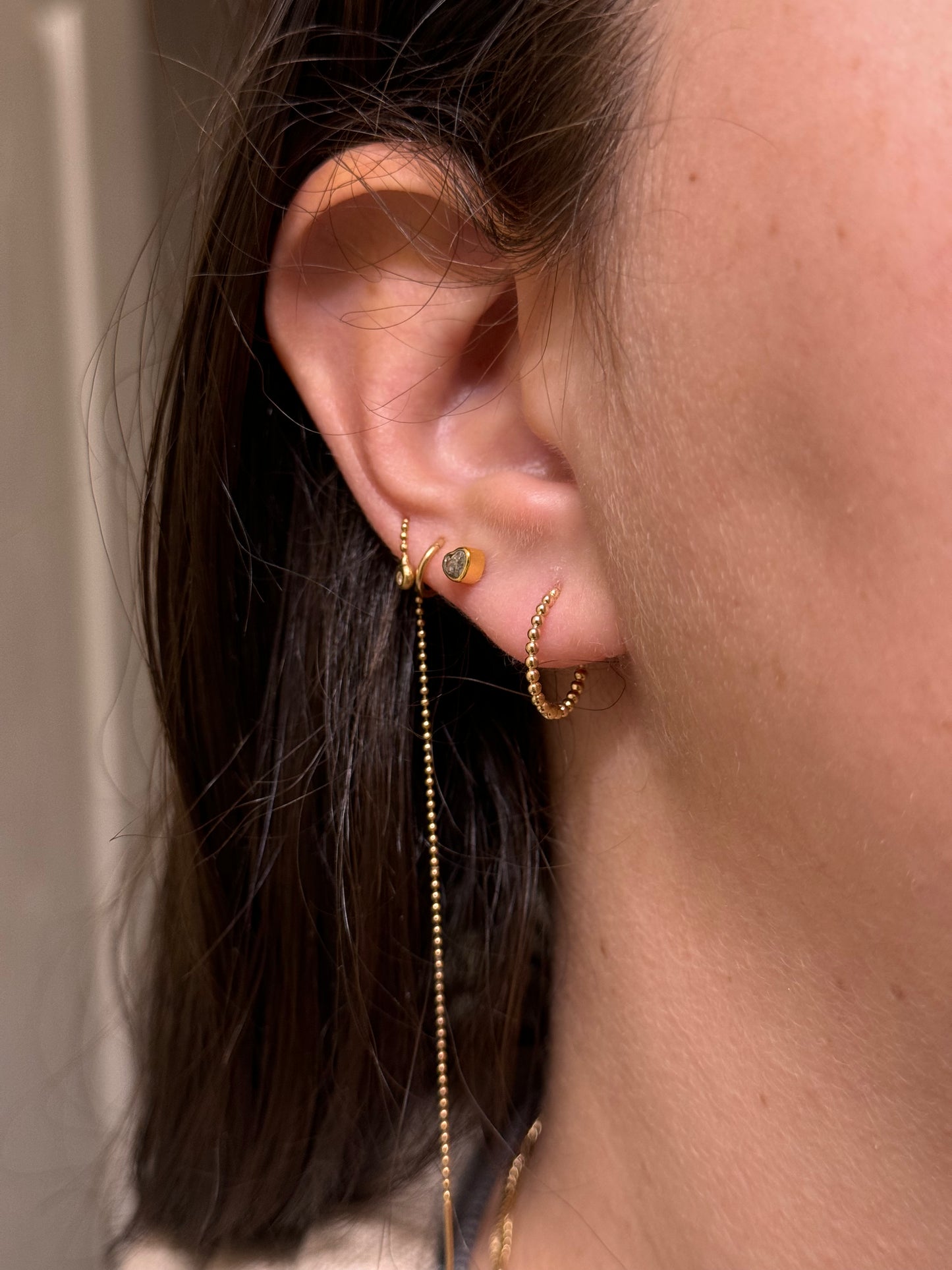 Beaded Hoops
