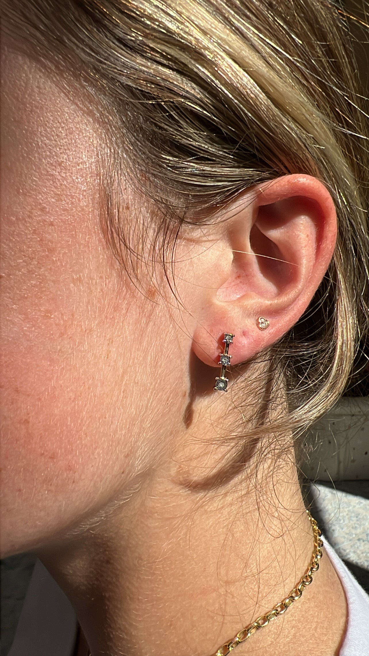 Diamond Line Earrings