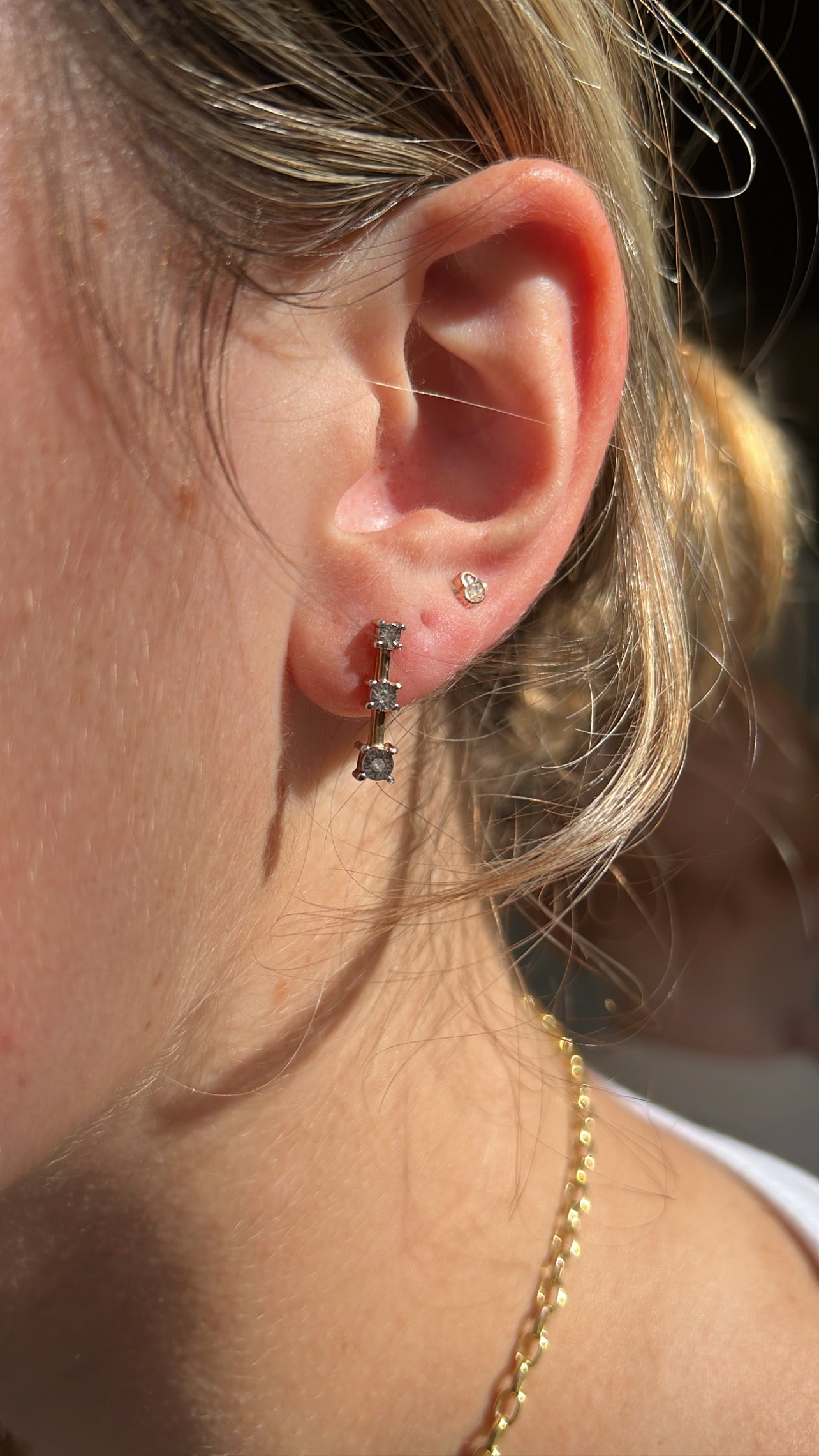 Diamond Line Earrings