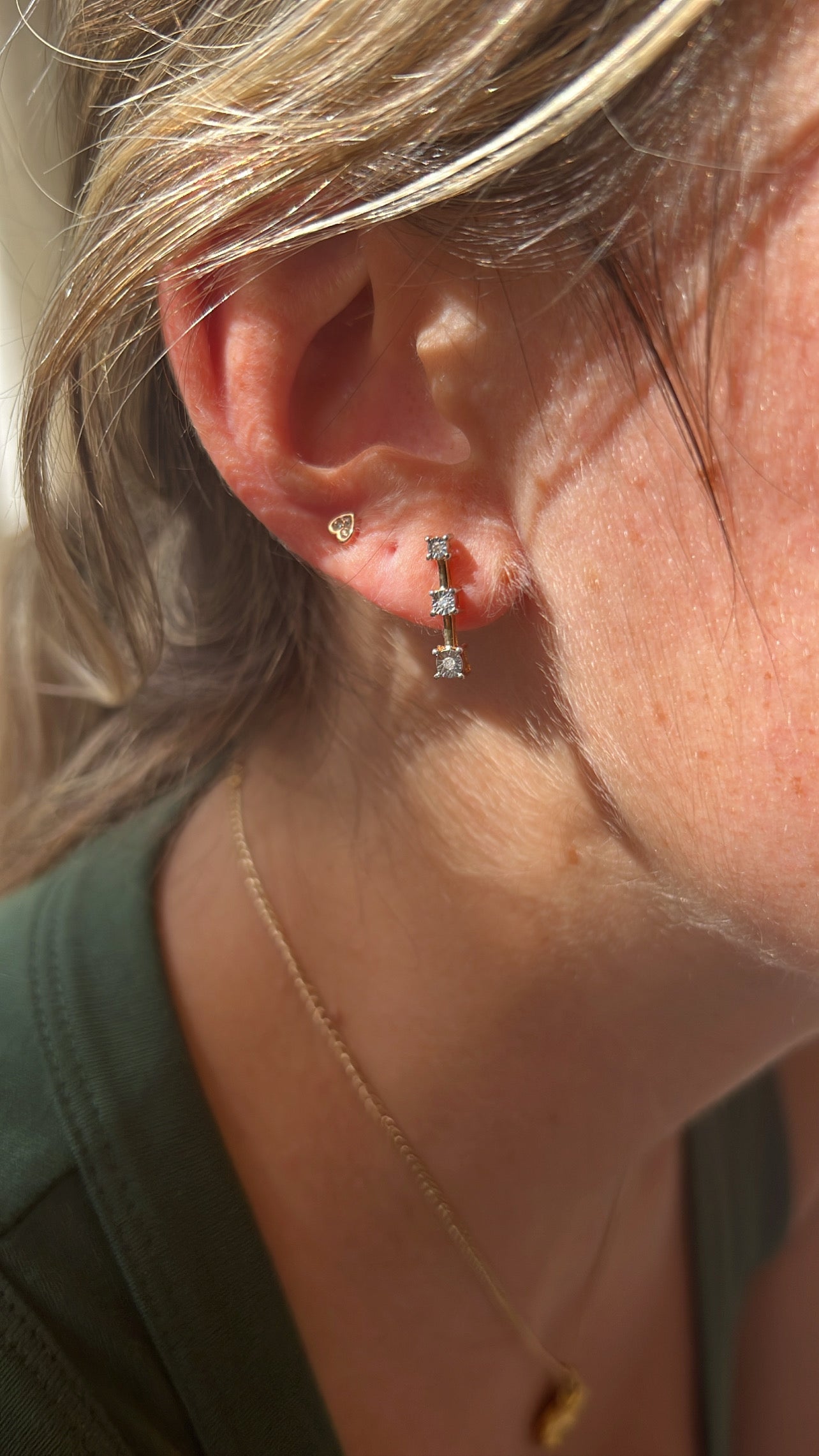 Diamond Line Earrings