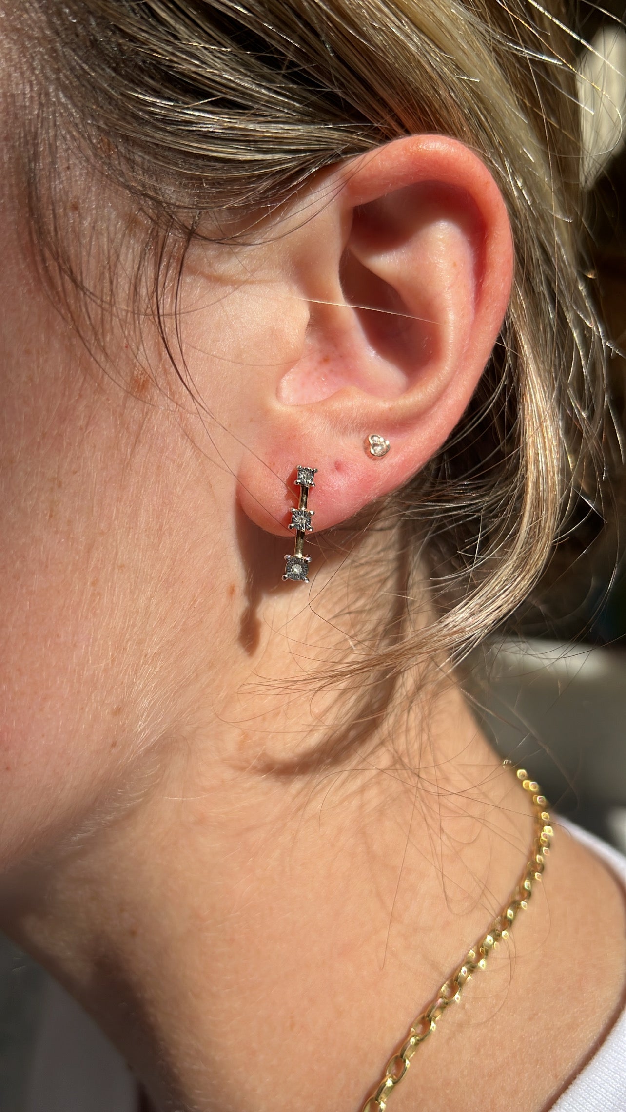 Diamond Line Earrings