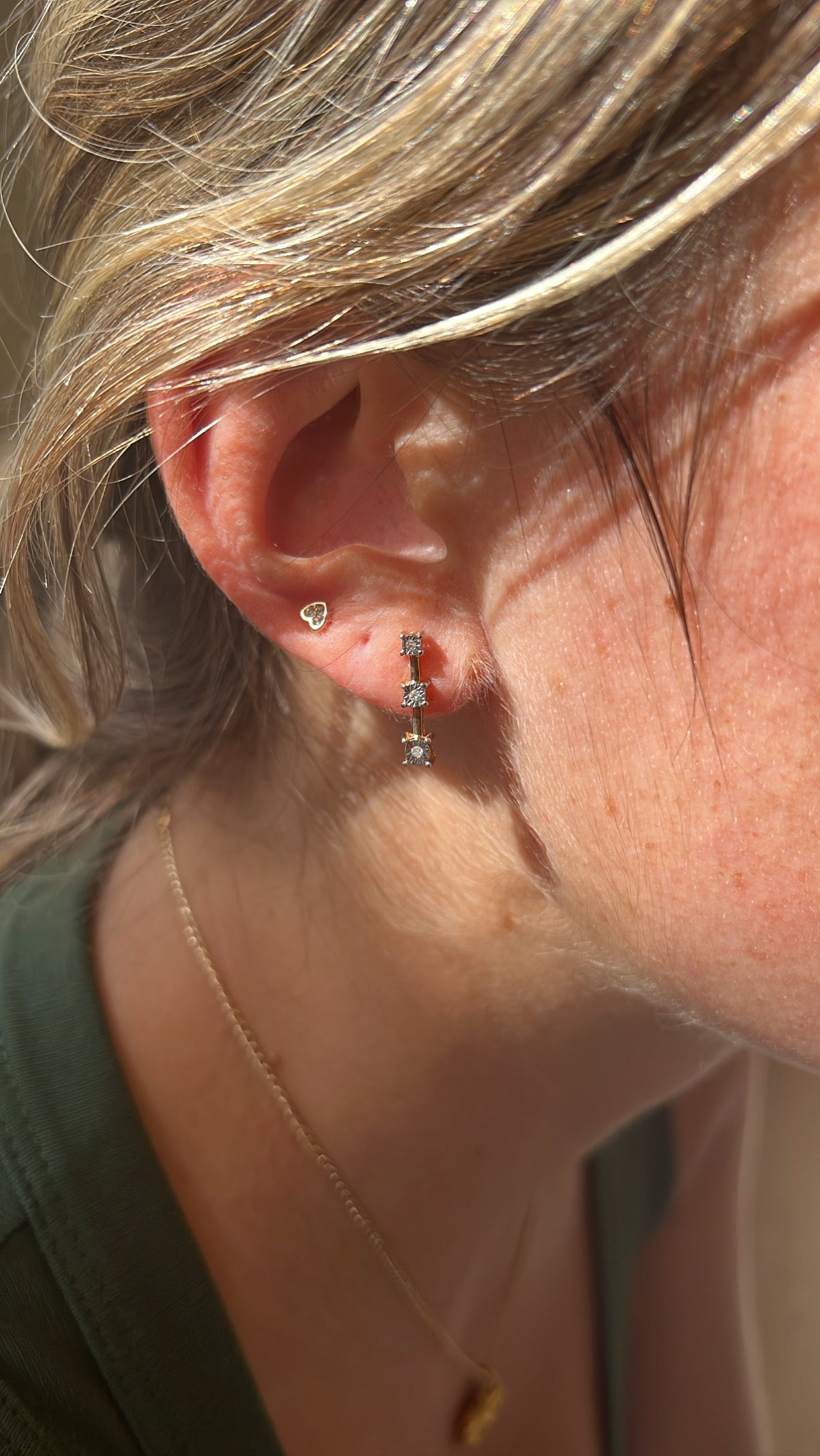 Diamond Line Earrings