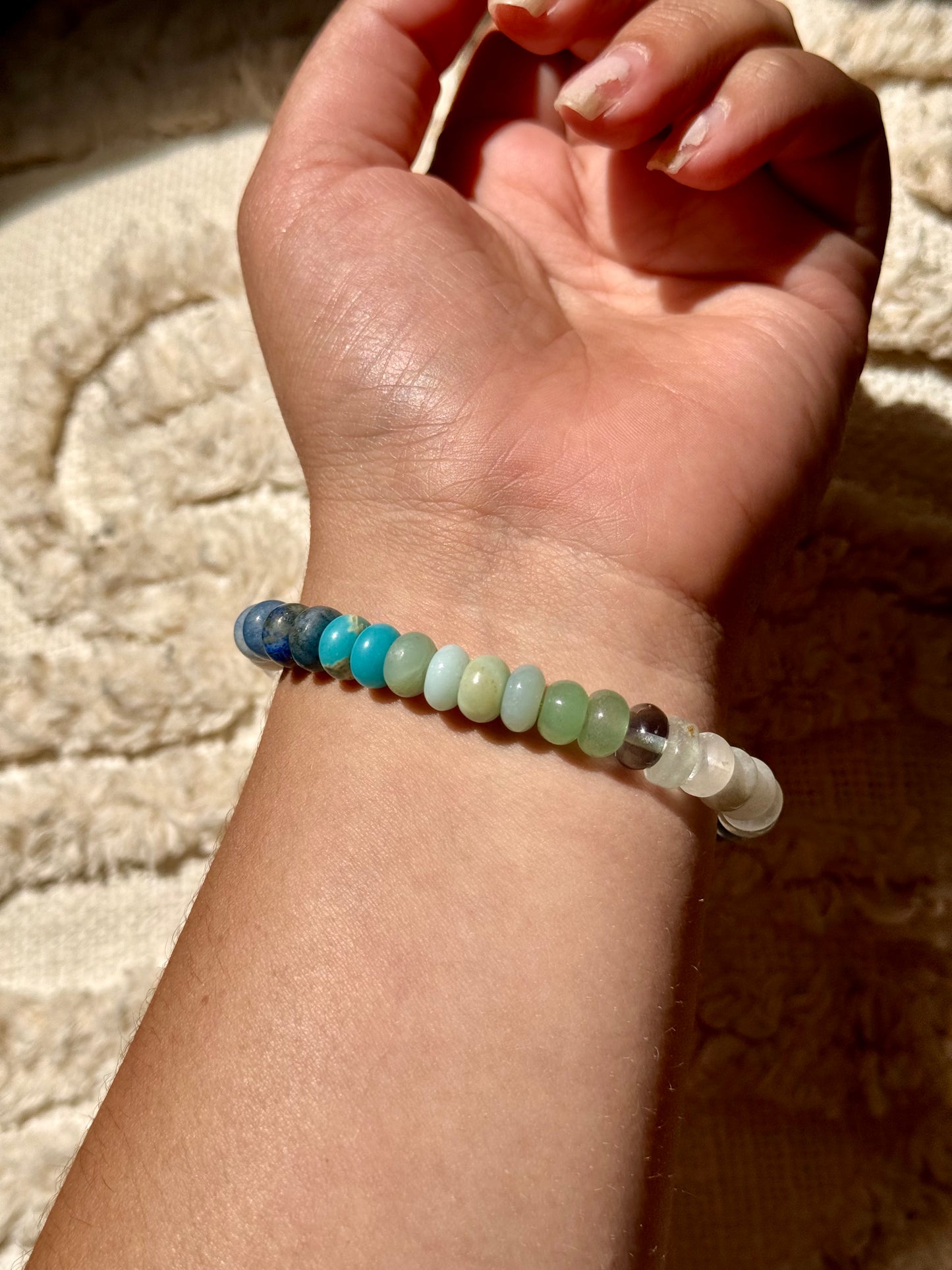 Blues, Greens & Whites Bracelet