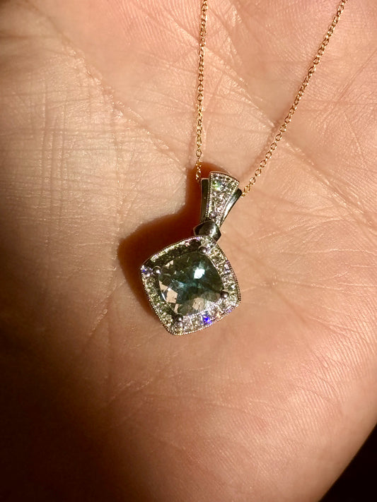 Dreamy Estate Aquamarine Pendant