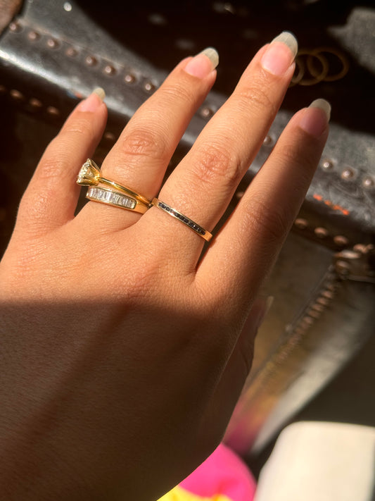 1/2 Eternity Sapphire Ring (9)