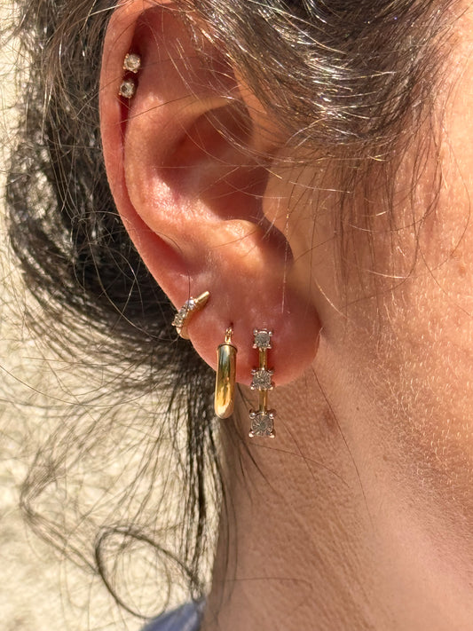 Diamond Line Earrings