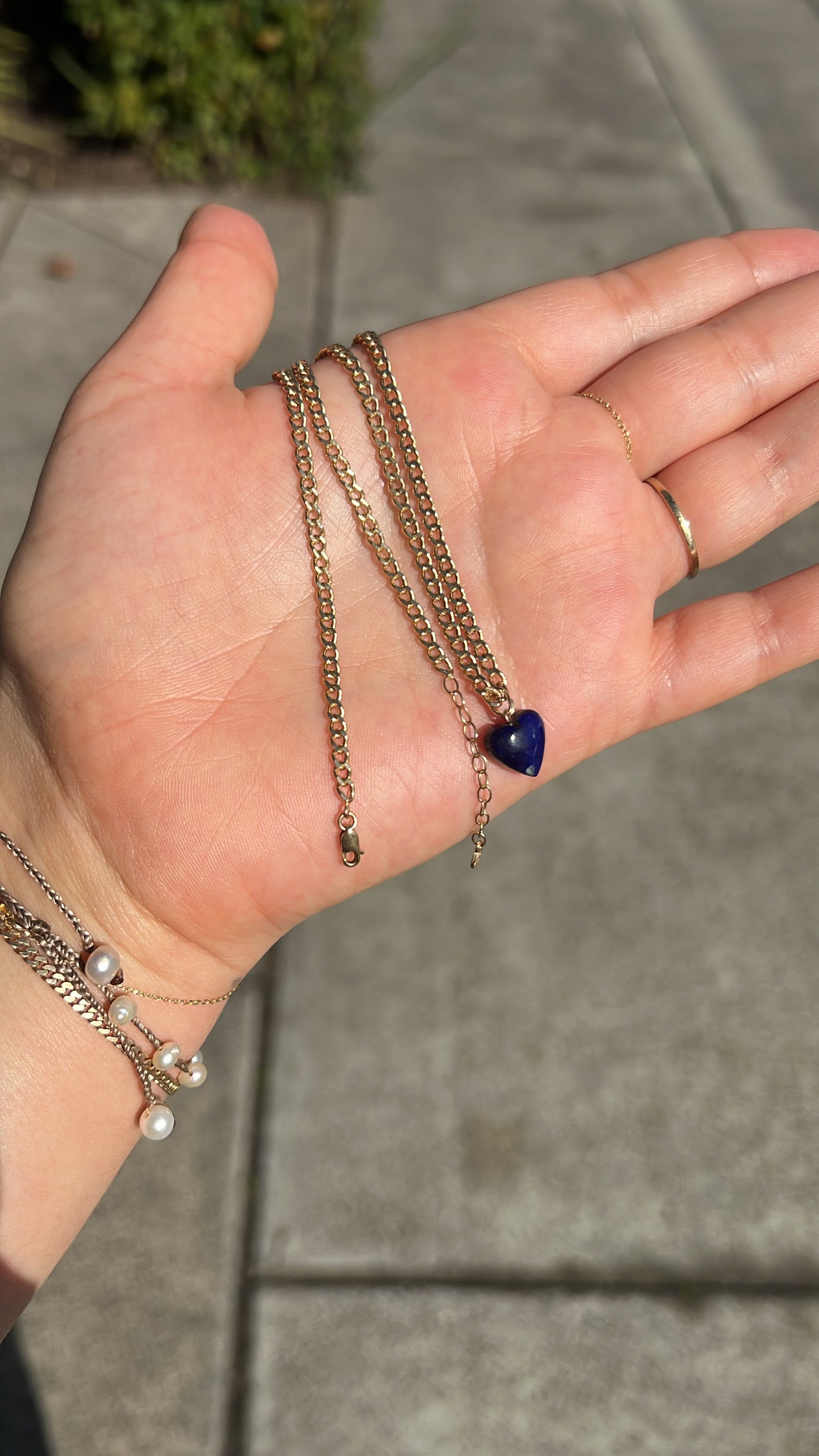 Hand Carved Lapis Lazuli Heart