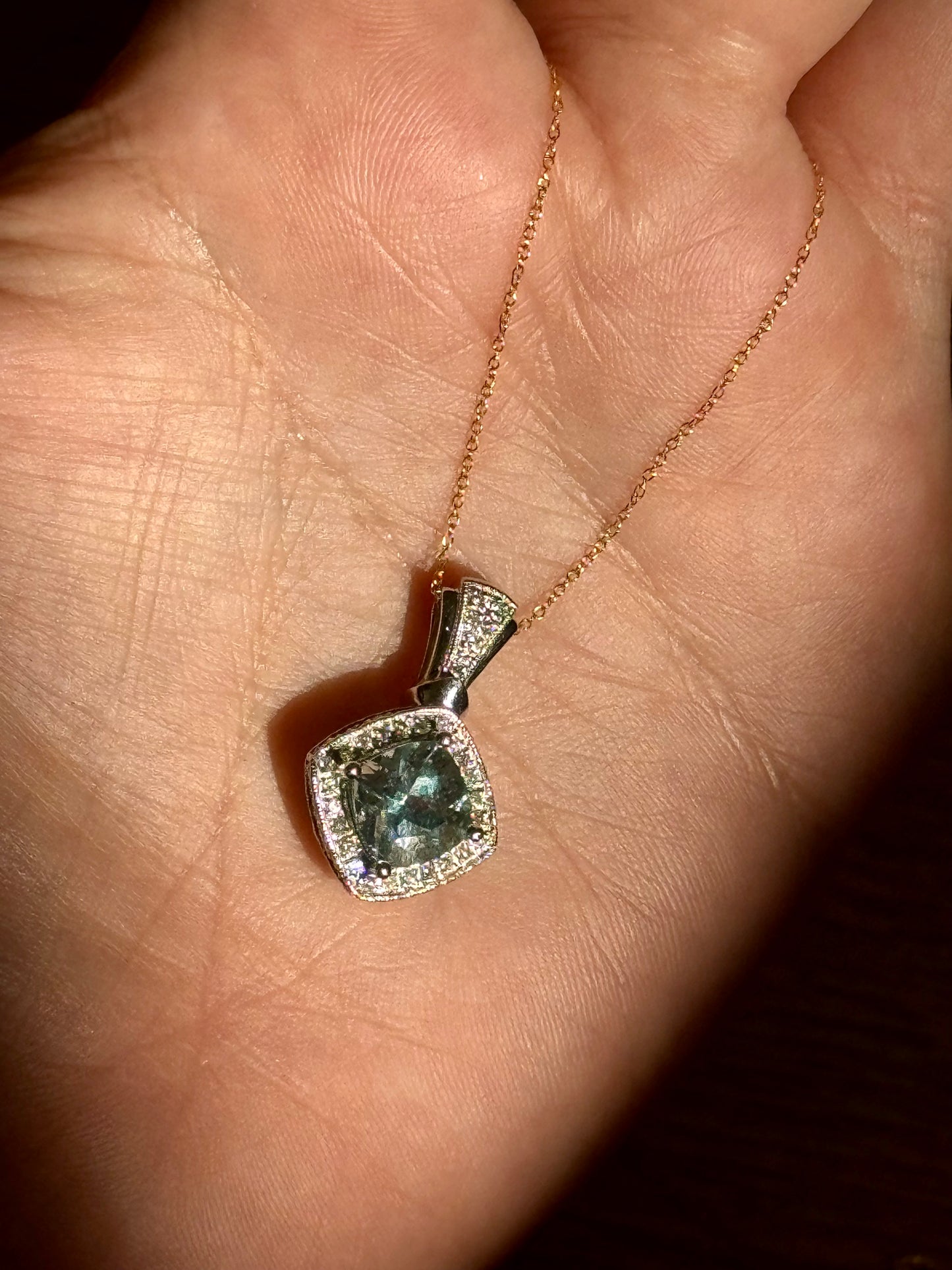 Dreamy Estate Aquamarine Pendant