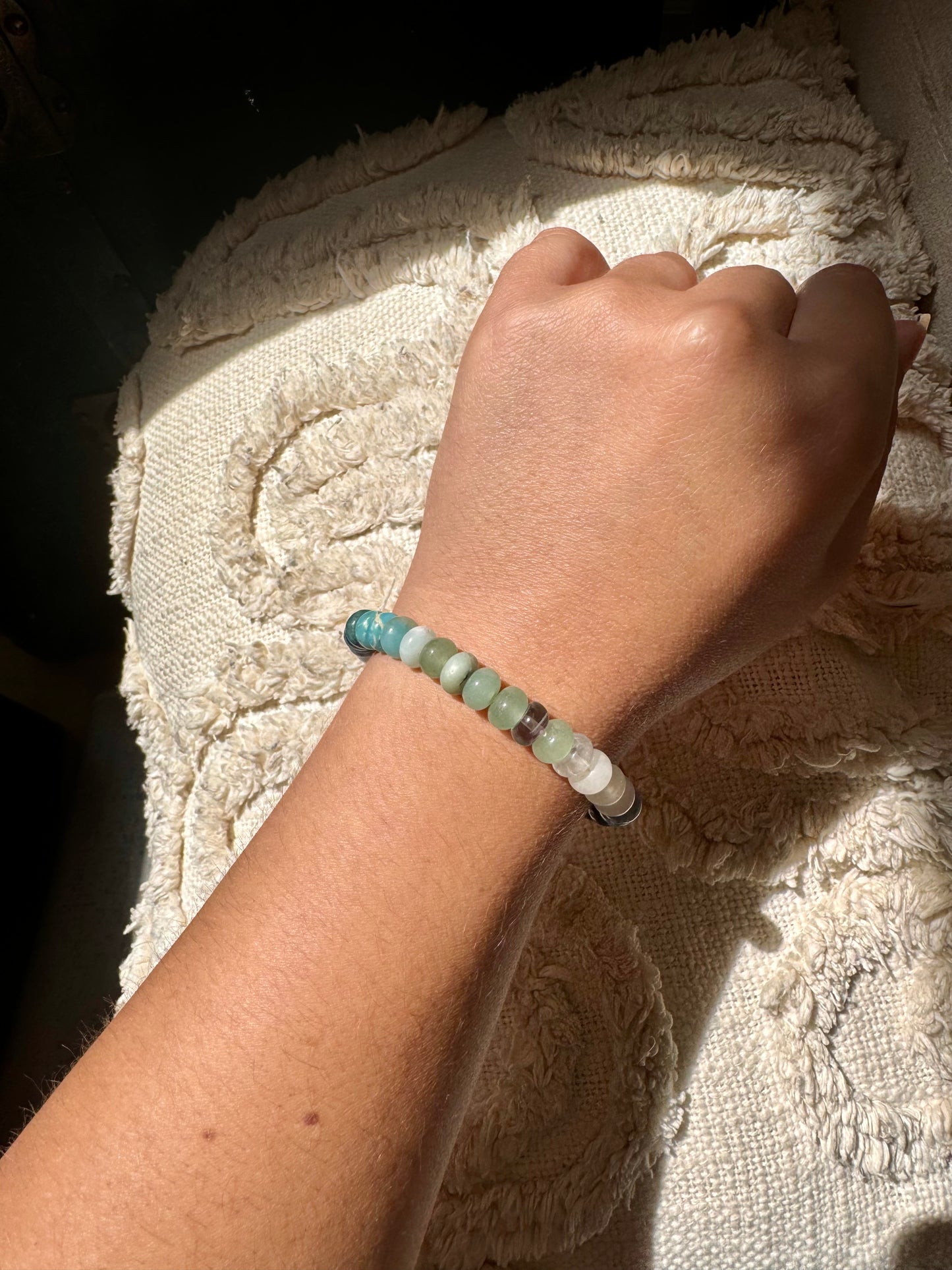 Blues, Greens & Whites Bracelet