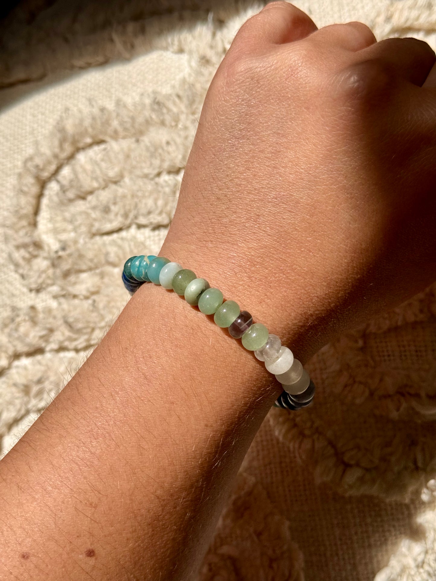 Blues, Greens & Whites Bracelet