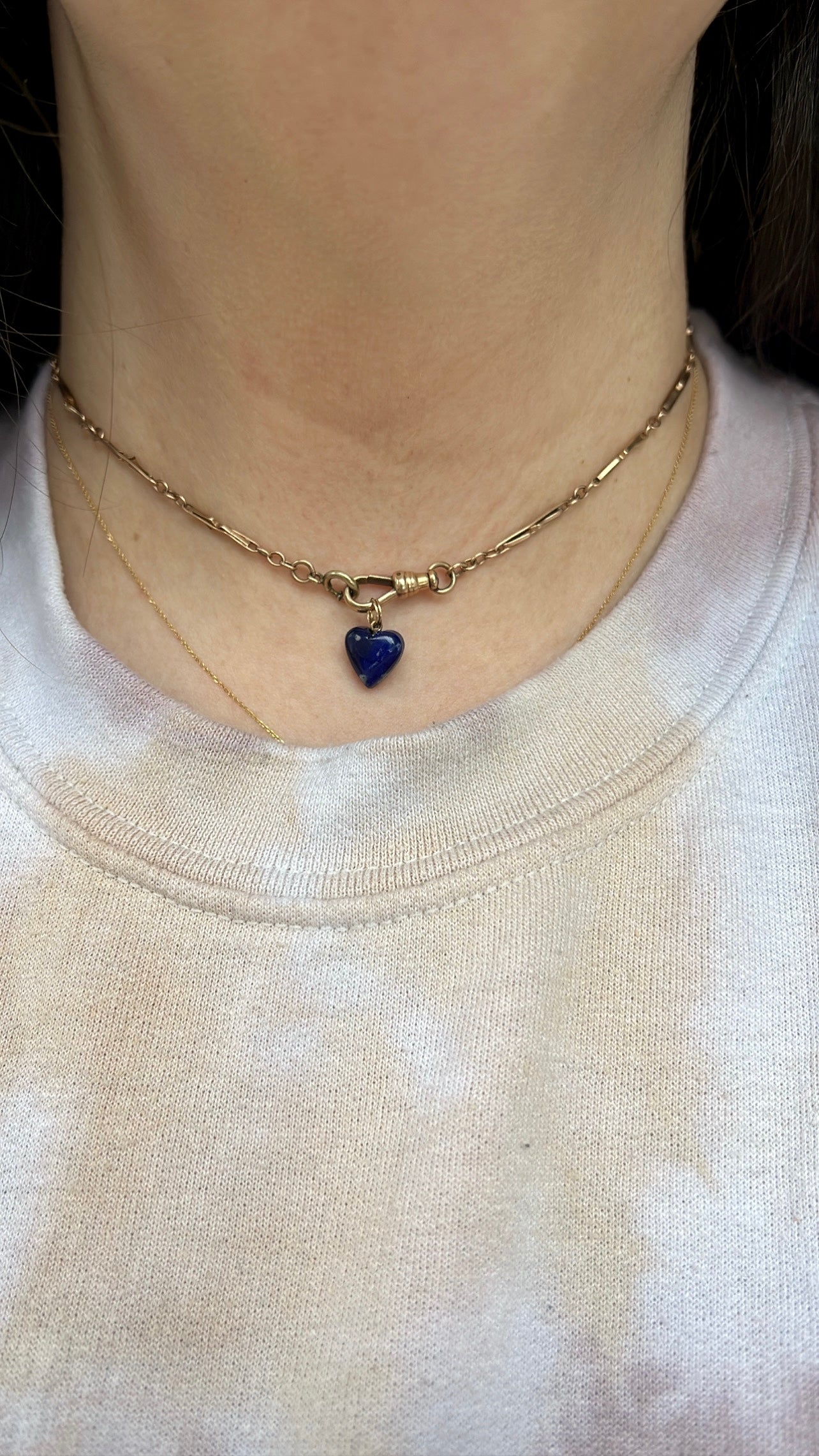 Hand Carved Lapis Lazuli Heart